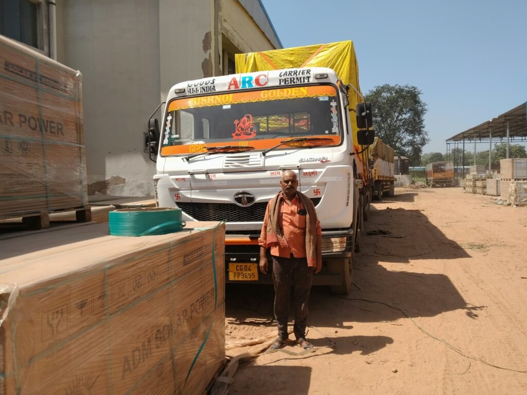 Krishna Logistics truck and cargo